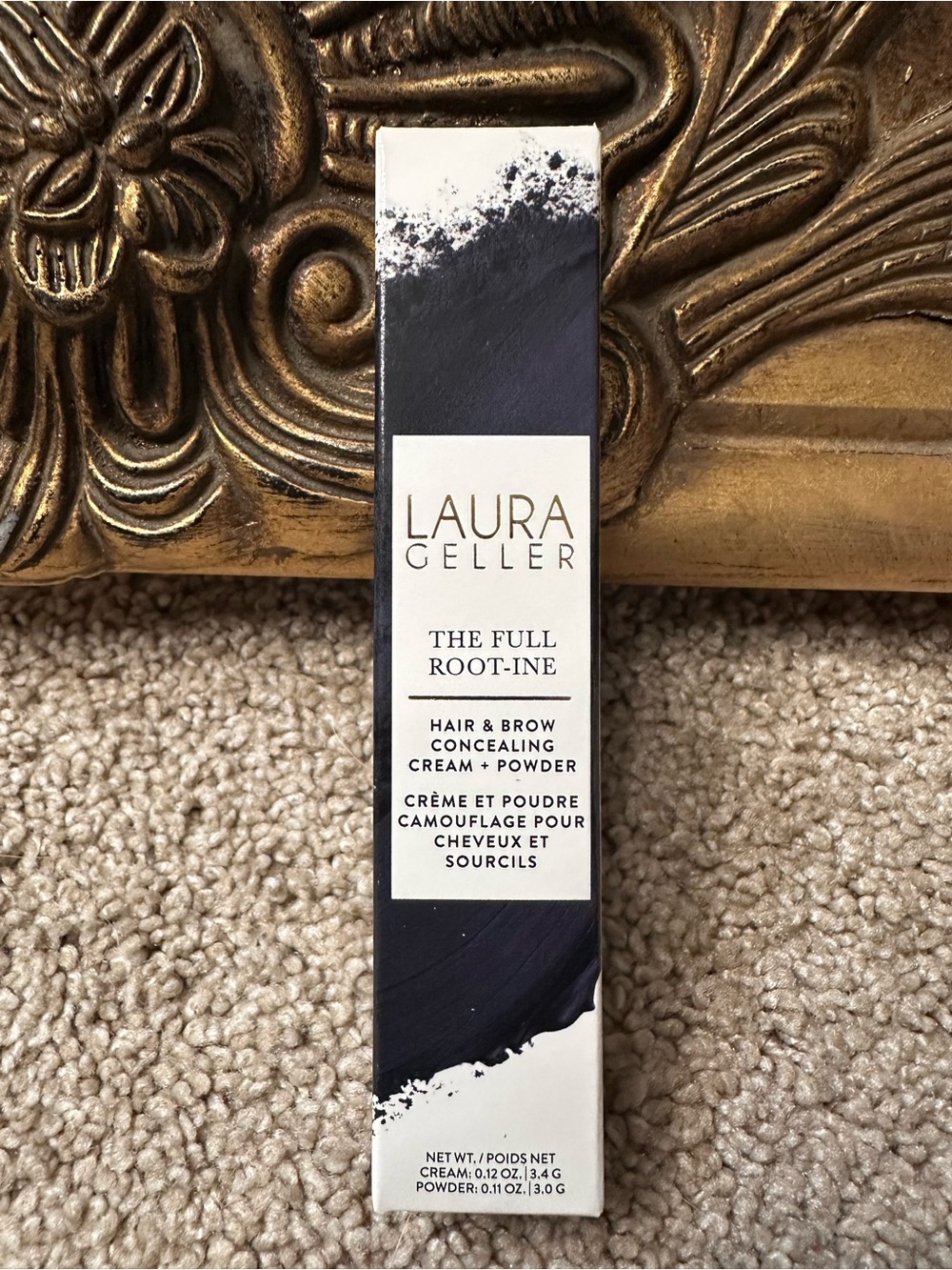 Laura Geller Beauty The Full Root-Ine Hair/Brow Concealer Cream/Powder in Black